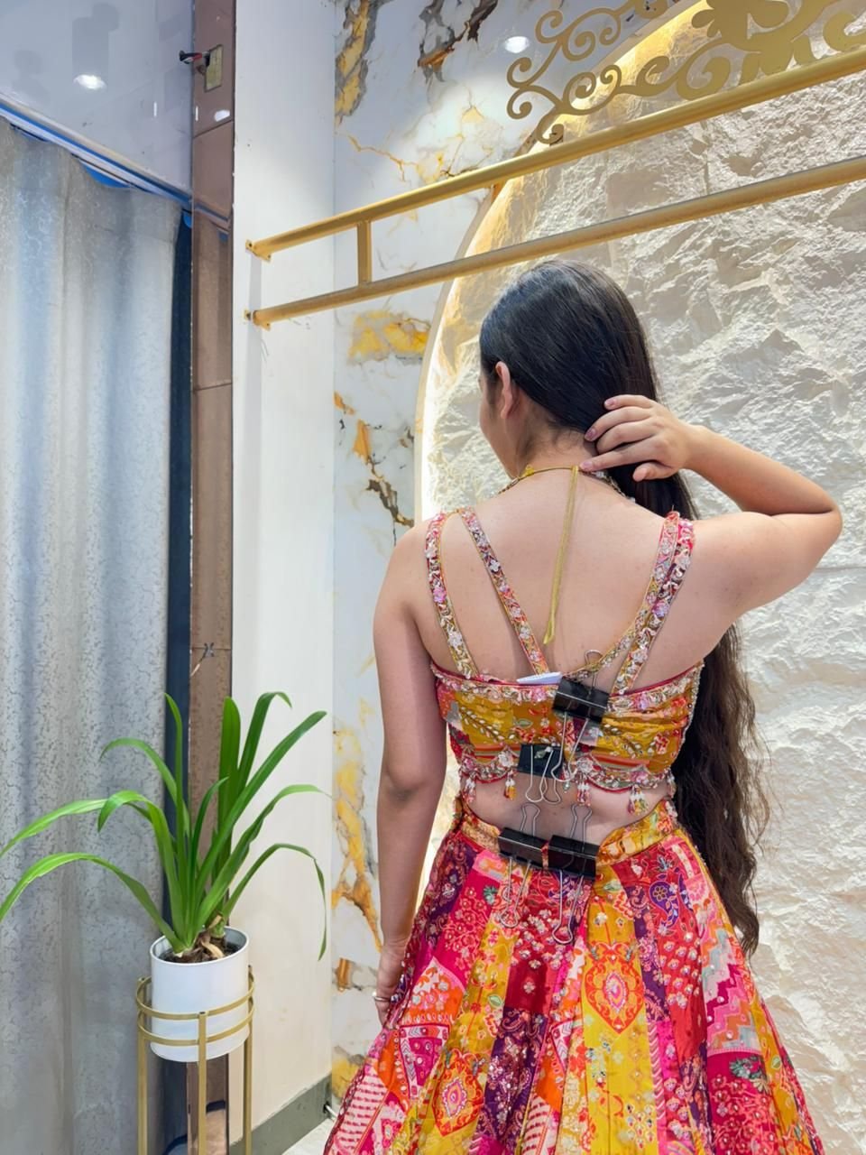 "SUNSHINE ROYALE PRINTED LEHENGA" image 5