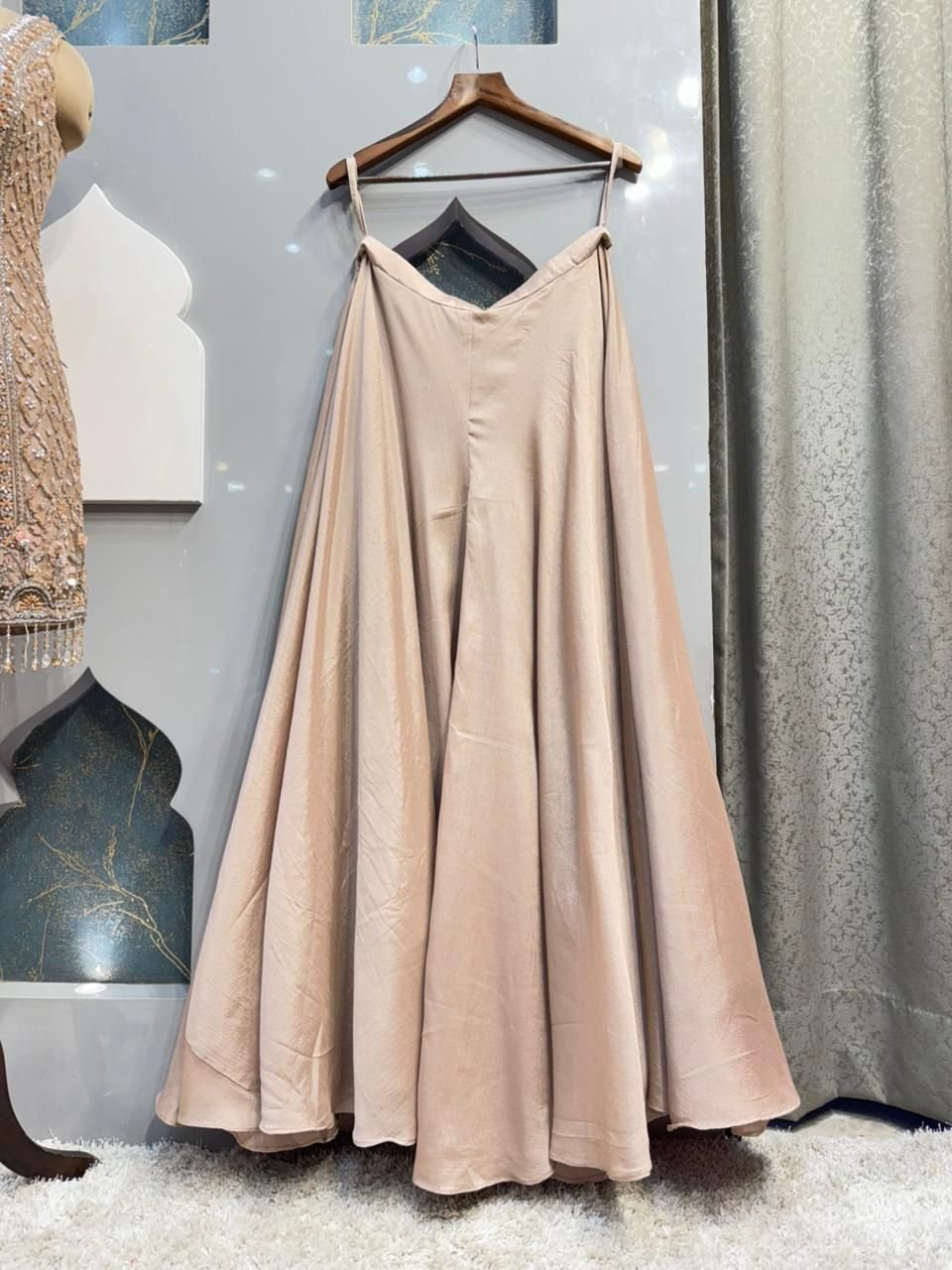 "CHAMPAGNE BEIGE EMBELLISHED SHARARA" image 3