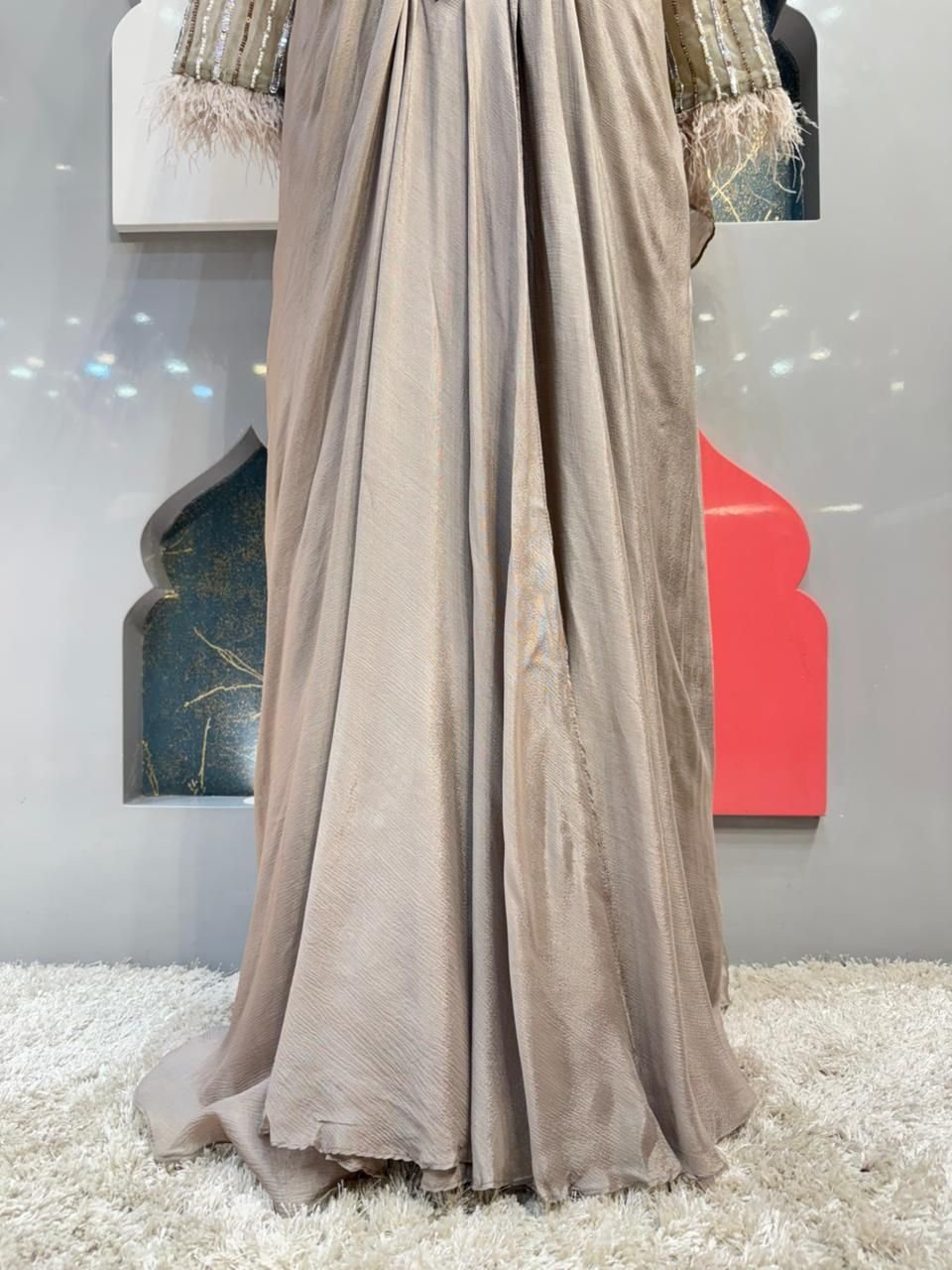 "MODERN ELEGANCE EMBROIDERED DRAPE SAREE" image 3