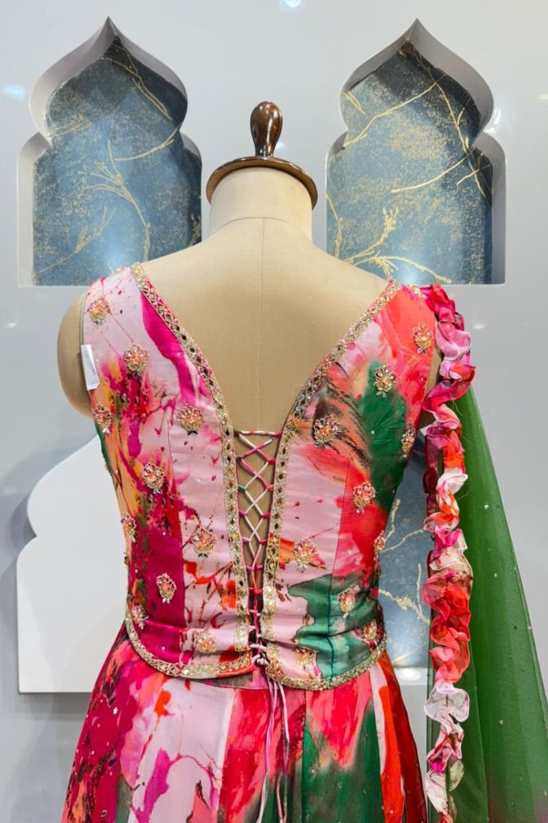 "PAINTED PETALS INDO WESTERN" image 4