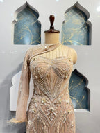 "NUDE BEIGE CRYSTAL MERMAID" image 1