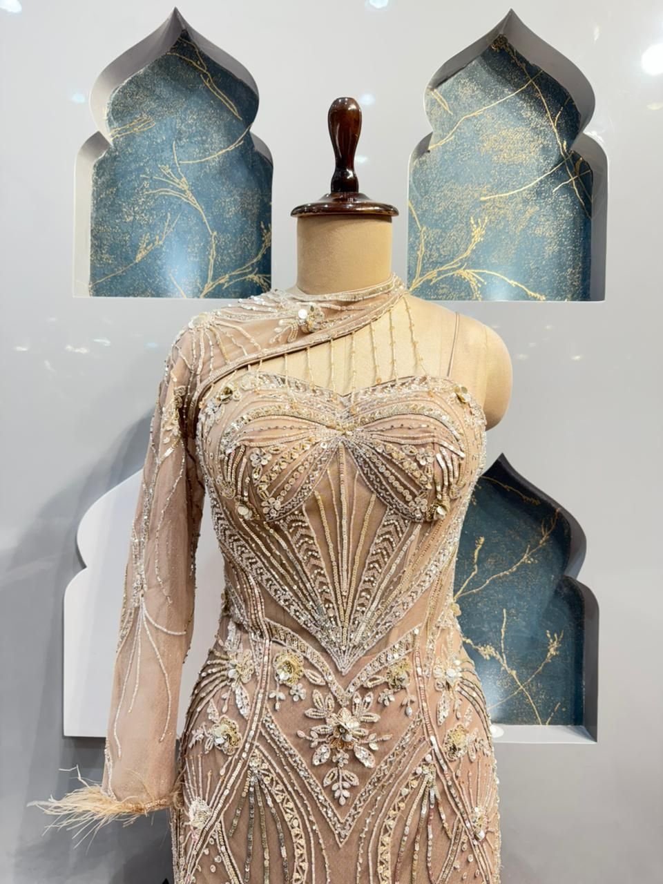 "NUDE BEIGE CRYSTAL MERMAID" image 1