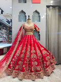 "ROYAL SCARLET BRIDAL LEHENGA" image 0