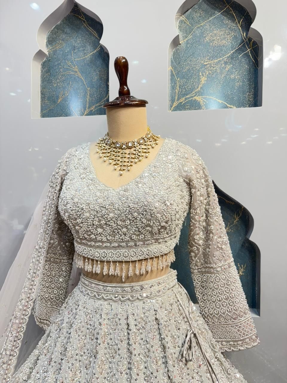 "IVORY ROYALE BRIDAL LEHENGA" image 2