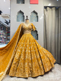 "SUNSET GOLD HERITAGE LEHENGA" image 0