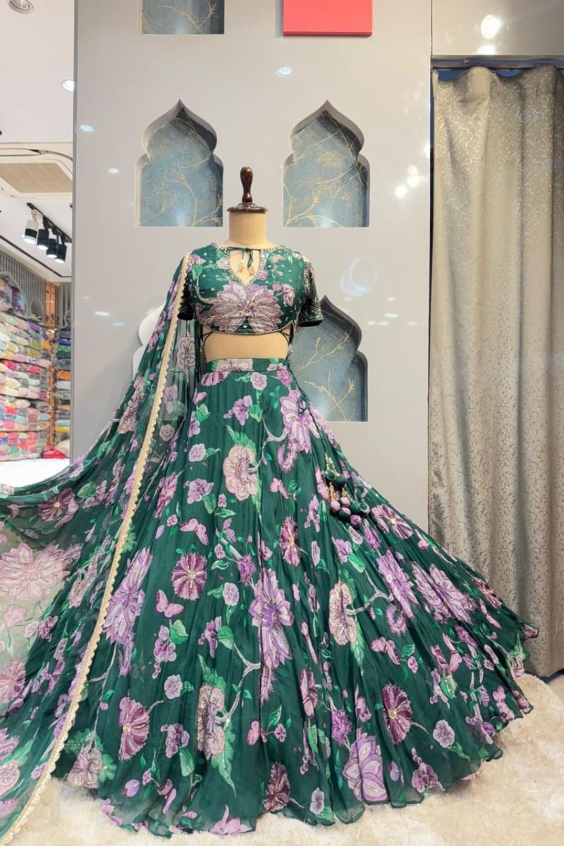"BLOOM PRINT LEHENGA" image 0