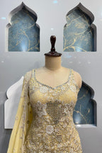 "GOLDEN EMBROIDERED SHARARA" image 1