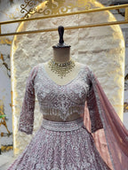 "BLUSH ROYALE EMBROIDERED LEHENGA" image 1