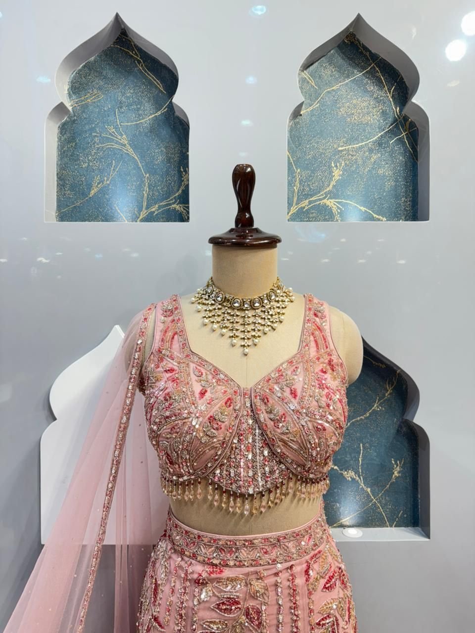"BLUSH PINK EMBELLISHED MERMAID" image 1