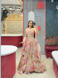 "BLUSH BLOOM DESIGNER FLORAL LEHENGA" image 0