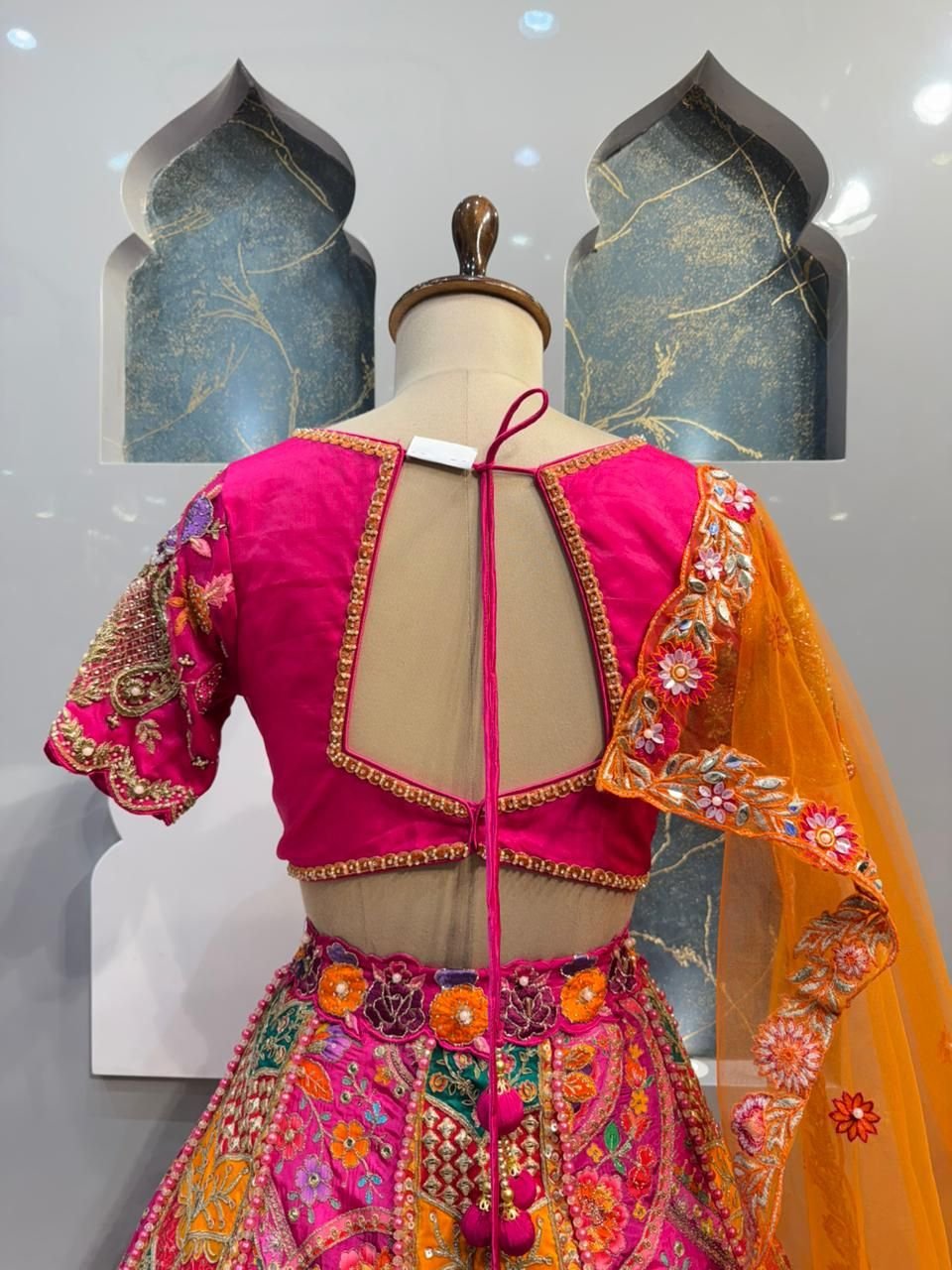 "RANI PINK MULTICOLOR LEHENGA" image 5