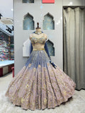 "NOOR-E-ZAR LAVENDER LEHENGA" image 0