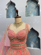 "SUNSET BLOOSOM OMBRE LEHENGA" image 2