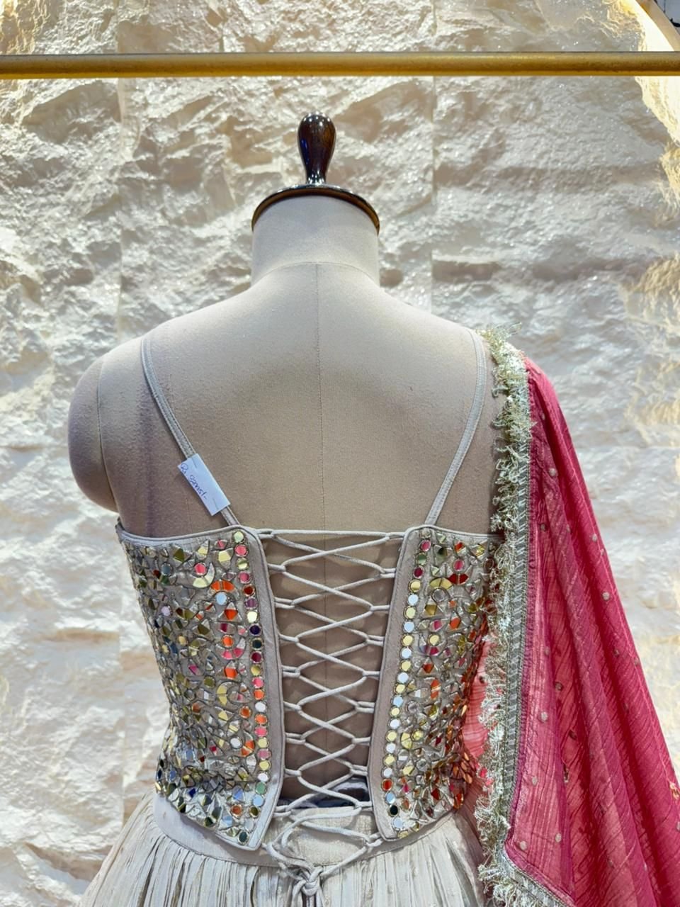 "IVORY GOLD REGAL EMBELLISHED LEHENGA" image 4