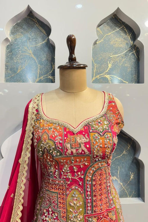 "RANI HERITAGE PATCHWORK SHARARA SET" image 1