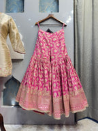 "ROYAL PINK BANARASI SHARARA" image 3