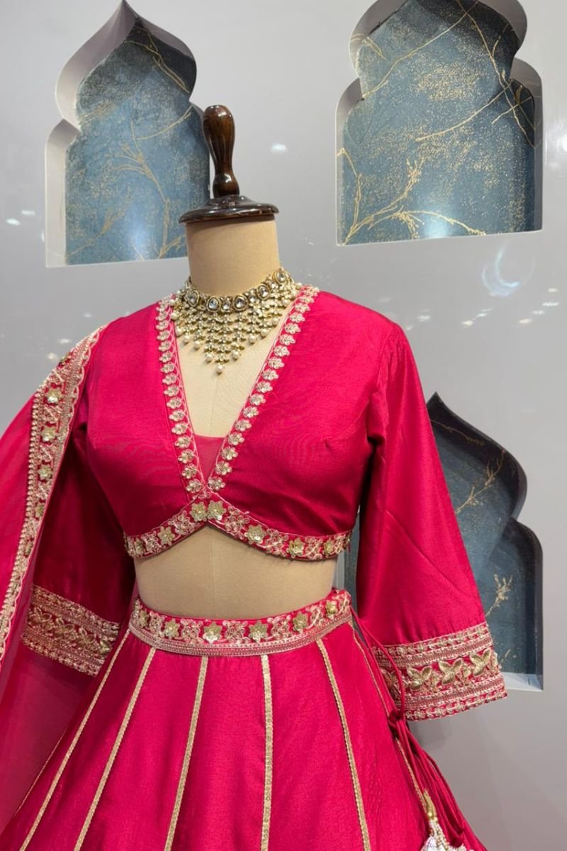 "RANI PINK REGAL FLARE LEHENGA" image 2