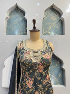 "MIDNIGHT BLOOM FLORAL SHARARA" image 1