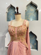 "BLUSH DRAPE INDO-WESTERN" image 2