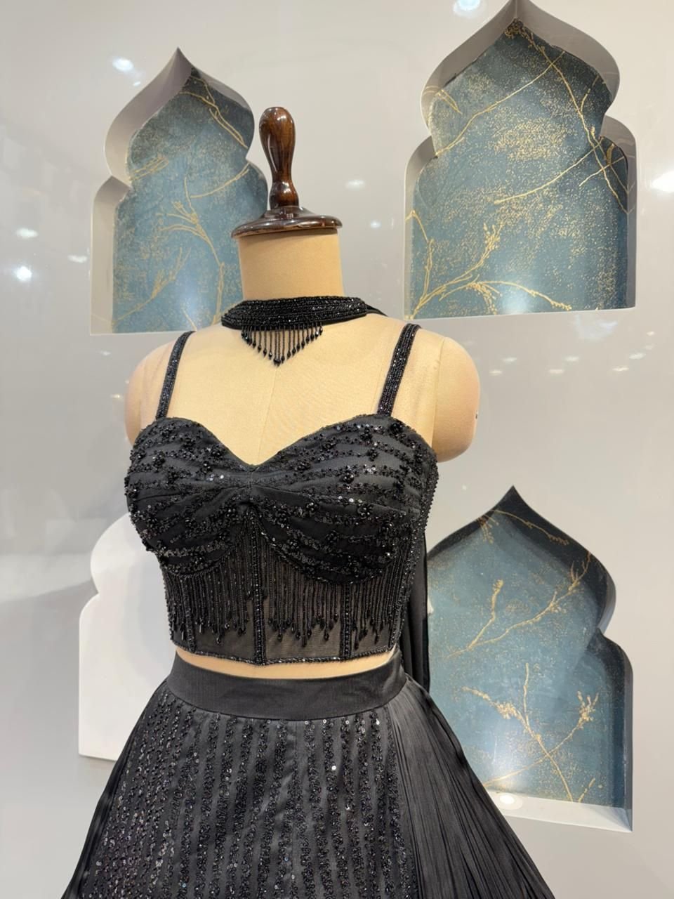 "MIDNIGHT NOIR LEHENGA" image 2
