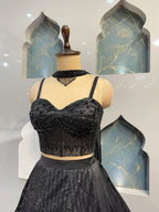 "MIDNIGHT NOIR LEHENGA" image 2