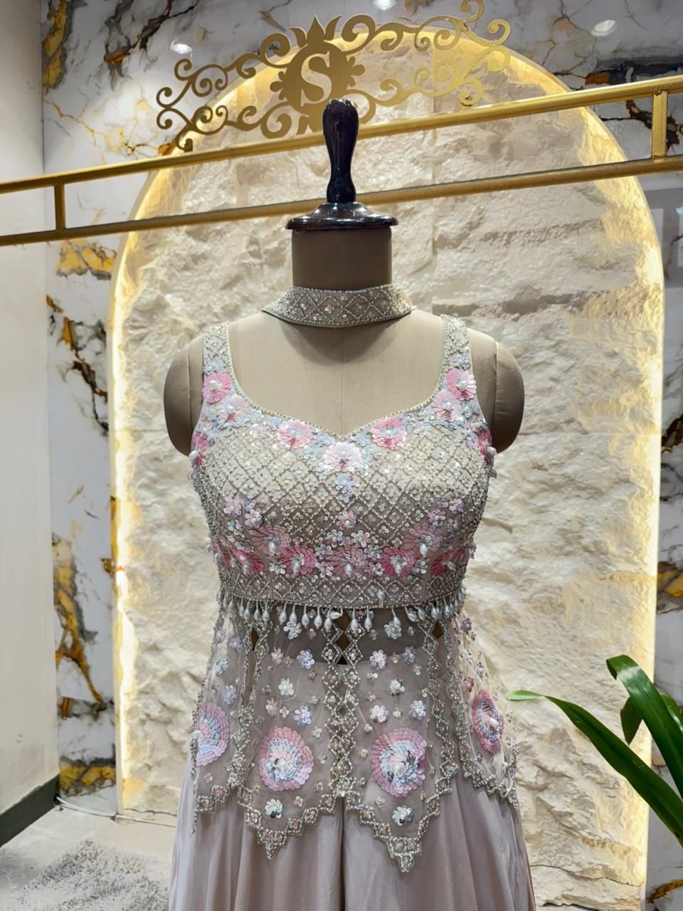 "BLUSH BLOSSOM INDO-WESTERN" image 1