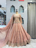 "BLUSH ROYALE EMBROIDERED LEHENGA" image 0