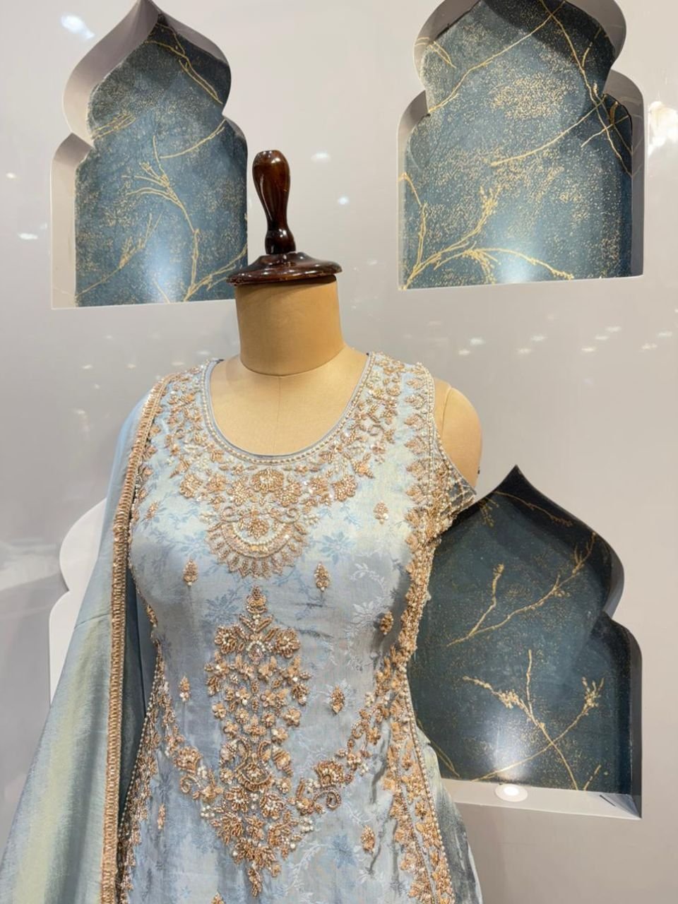 "POWDER BLUE ELEGANCE SHARARA" image 2