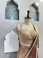 "ROSE GOLD LUXE DRAPE SAREE" image 2