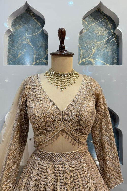 "IVORY GOLD OPULENCE LEHENGA" image 1