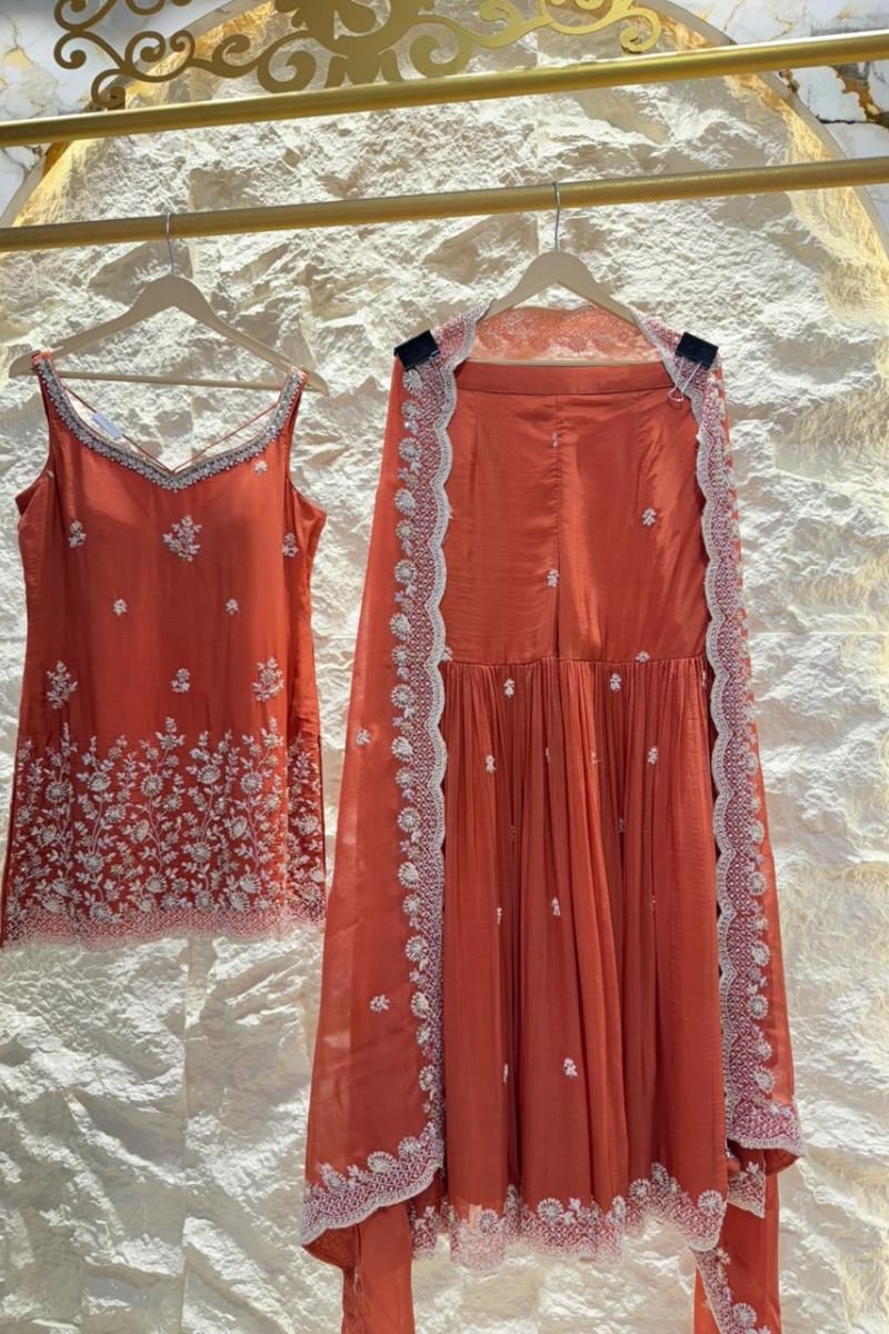 "BLUSH BLOOM SHARARA SUIT" image 0