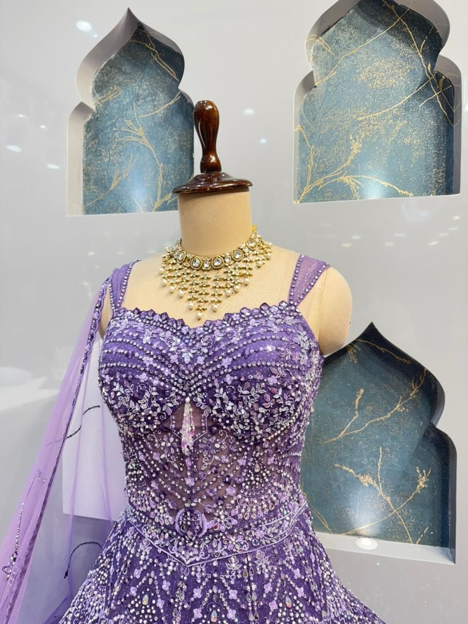 "LAVENDER ROYALE COUTURE LEHENGA" image 2