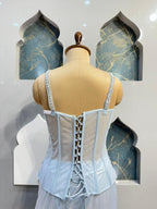 "ICE BLUE EMBELIISHED INDOWESTERN" image 5