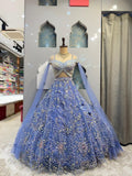 "MOONLIGHT LAVENDER COUTURE LEHENGA" image 0
