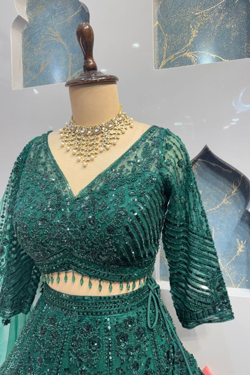 "EMERALD LUXE LEHENGA" image 2