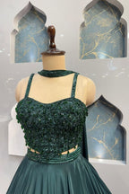 "ZAMRUD GLIMMER LEHENGA" image 2