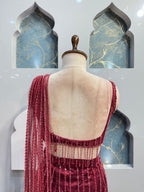 "RUBY GLAM SEQUINED DRAPE SAREE" image 4
