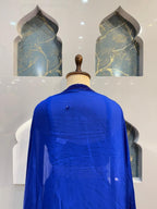 "ROYAL BLUE DRAPED INDOWESTERN" image 5
