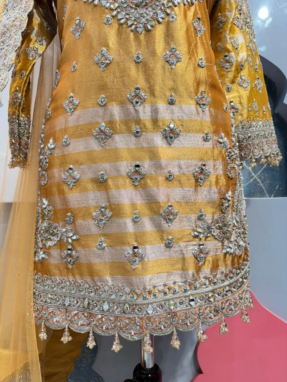 "SUNLIT MUSTARD EMBROIDERED SHARARA" image 2
