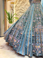 "AZURE NOOR LEHENGA" image 3