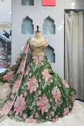 "EMERALD BLOOSAM LEHENGA" image 0