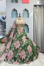 "EMERALD BLOOSAM LEHENGA" image 0