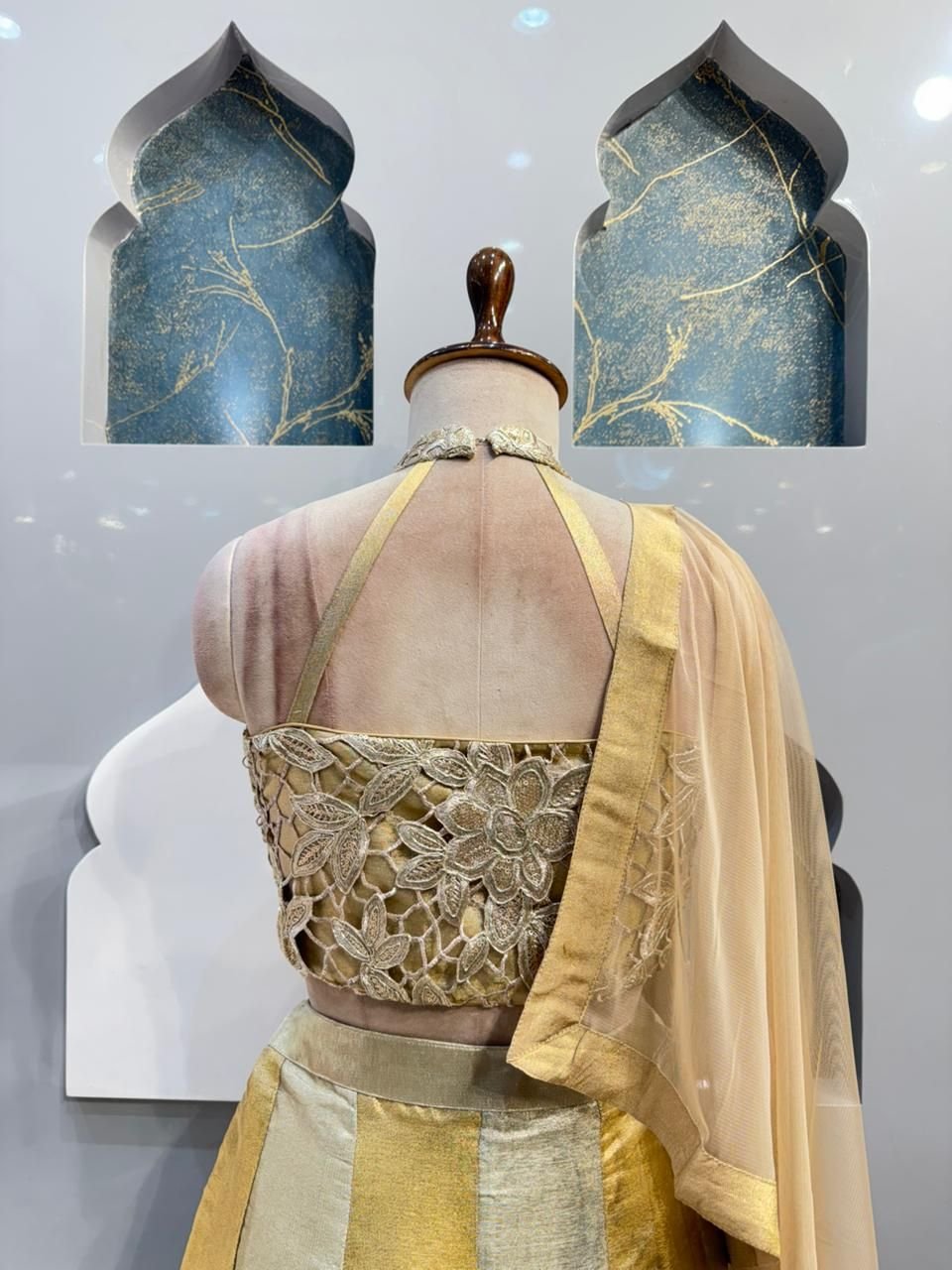 "GOLDEN MUSE HALTER INDO WESTERN" image 4