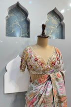 "ELEGANT PASTEL BLOOM PRINTED SAREE" image 2