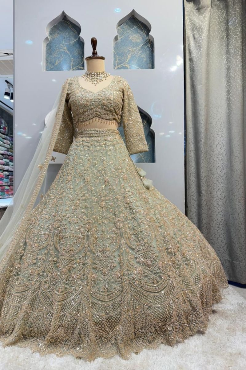 "CELESTIAL SAGE LEHENGA" image 4