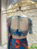 "SAPPHIRE FLORAL SAREE" image 5