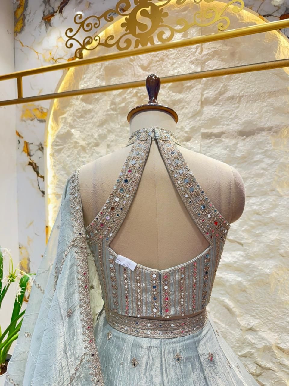 "FROSTED MOONLIGHT LEHENGA" image 4