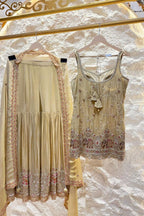 "IVORY ZOHRA SHARARA SUIT" image 6