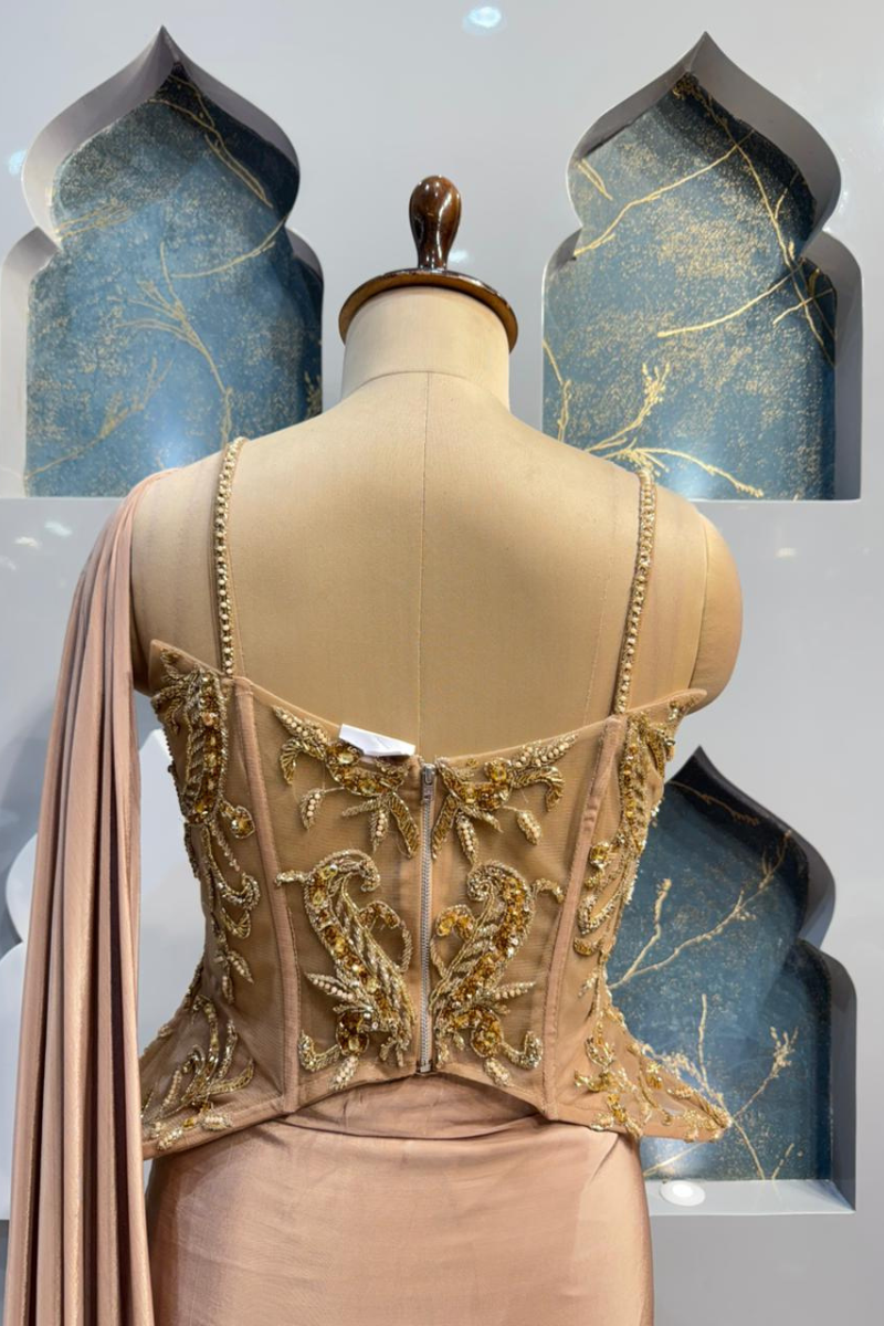 "CHAMPAGNE GOLD REGAL INDO WESTERN" image 4