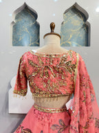 "ROSE BLOOM EMBROIDERED LEHENGA" image 4